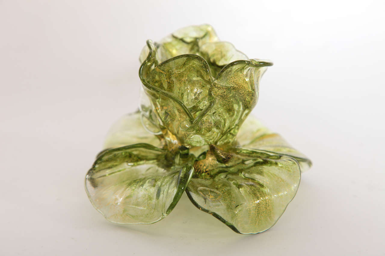 Murano Glass Floral Candleholders 1