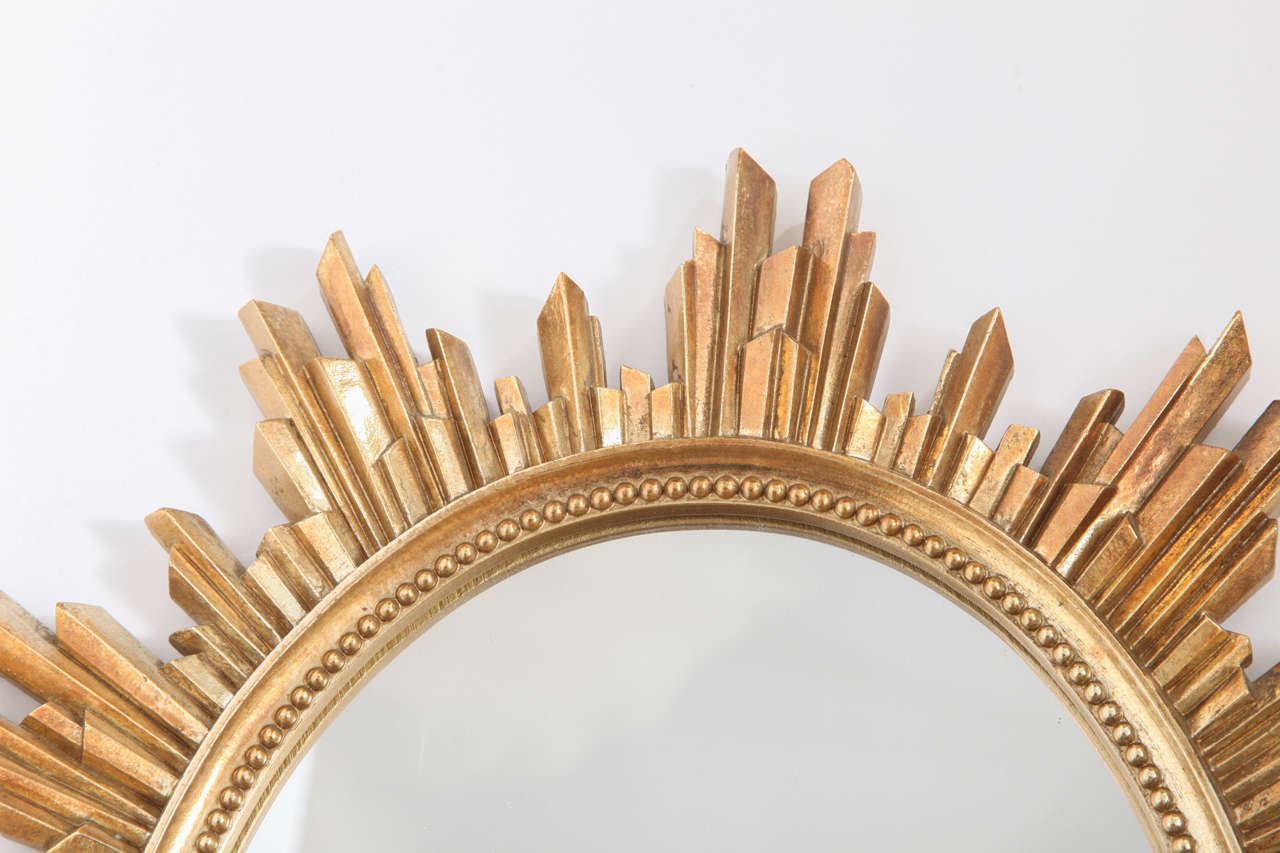 Gold Sunburst Mirror at 1stdibs