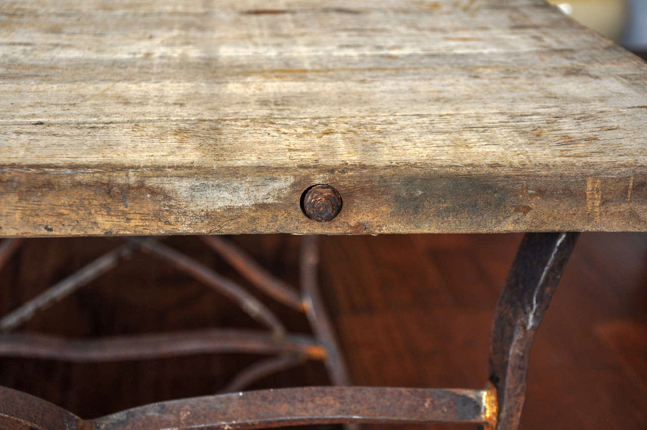 Extra Long Rusty Base French Table at 1stDibs rusty table