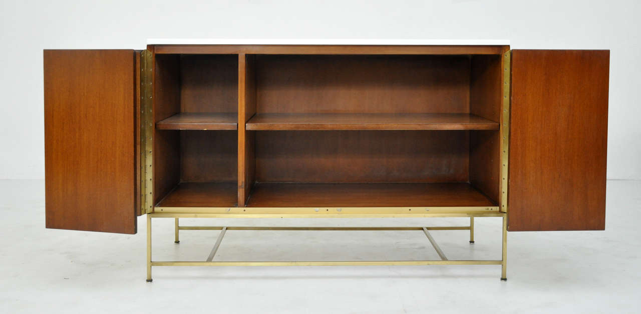 American Paul McCobb Sideboard on Brass Base