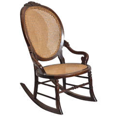 Antique Victorian Walnut Lady’s Rocking Chair