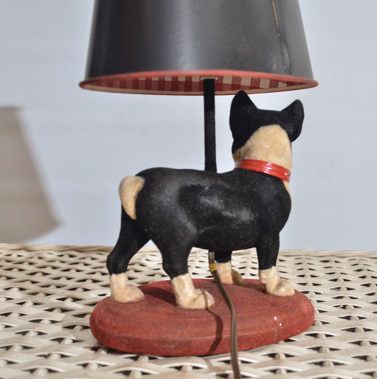 Mid-20th Century Pair of Boxer Dog Lamps