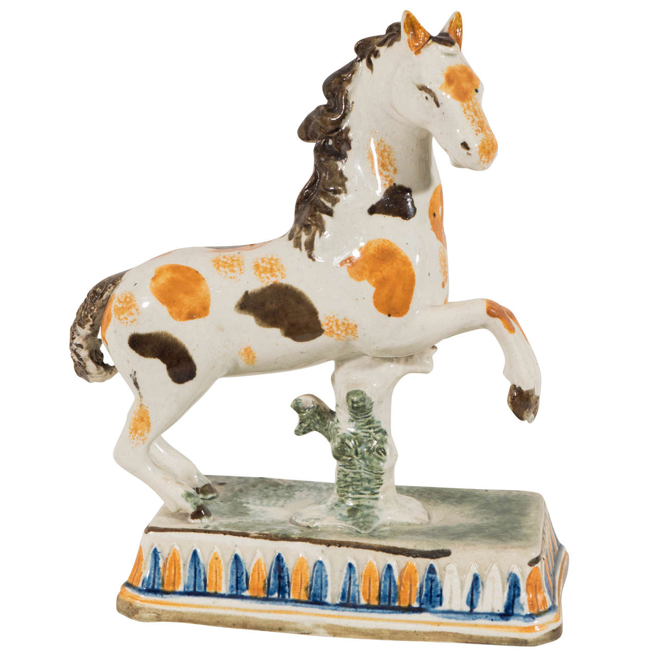 Rare 18th Century Staffordshire Performing Horse Figure