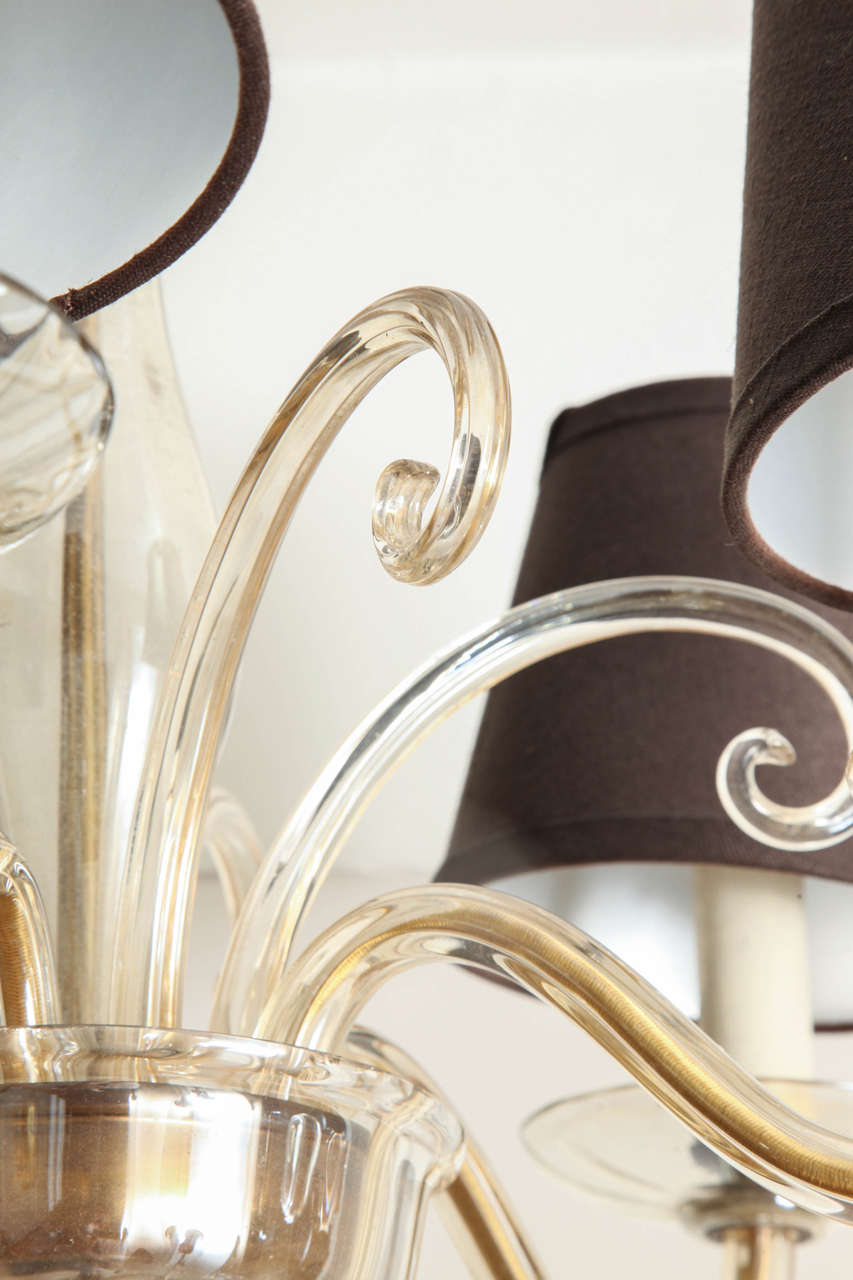 20th Century Italian Murano Glass Five-Light Chandelier