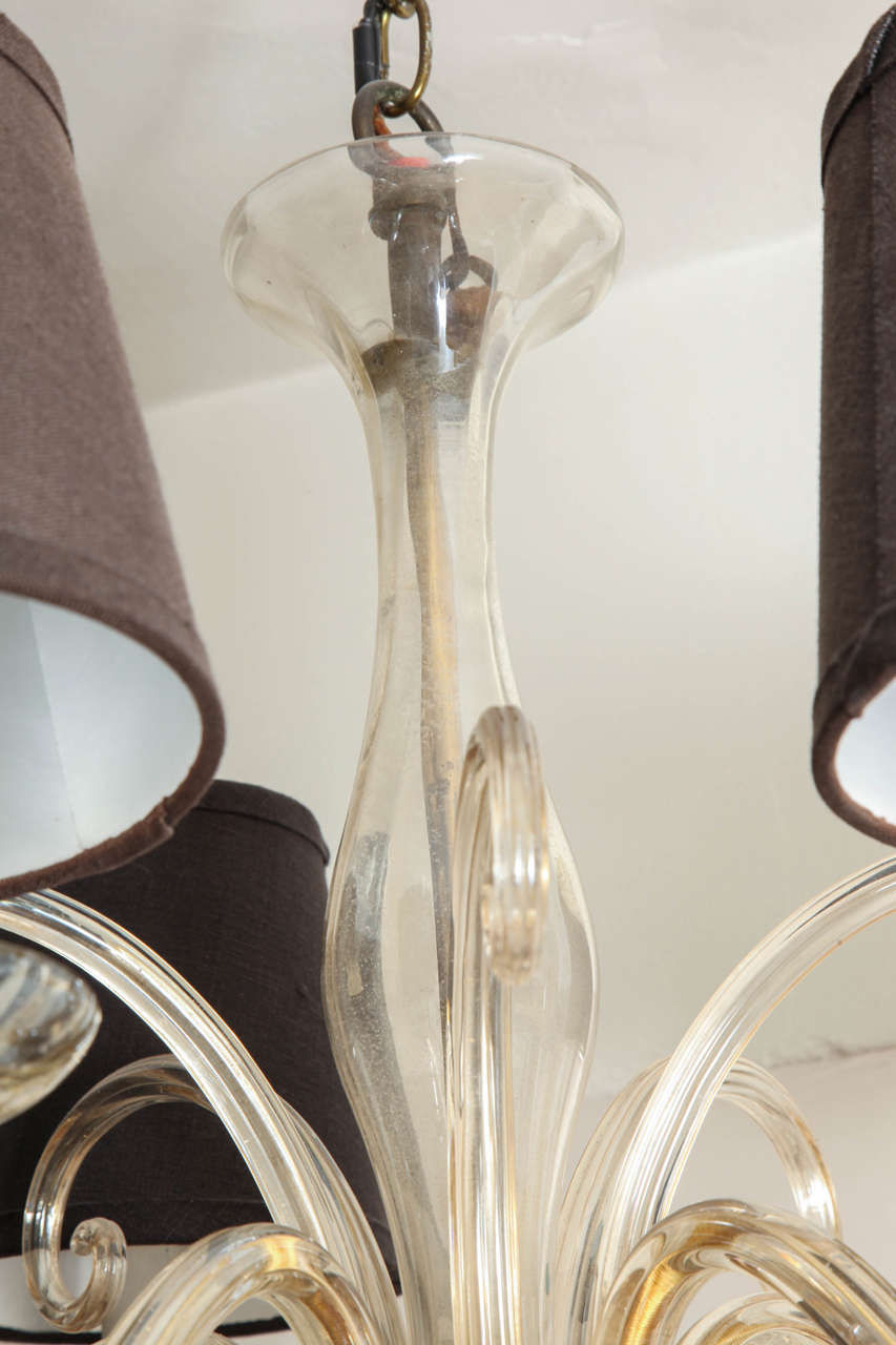 Italian Murano Glass Five-Light Chandelier 1