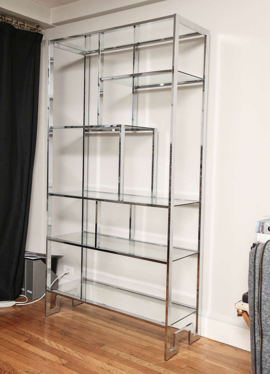 Mid-Century Modernist Milo Baughman Étagère in Chrome