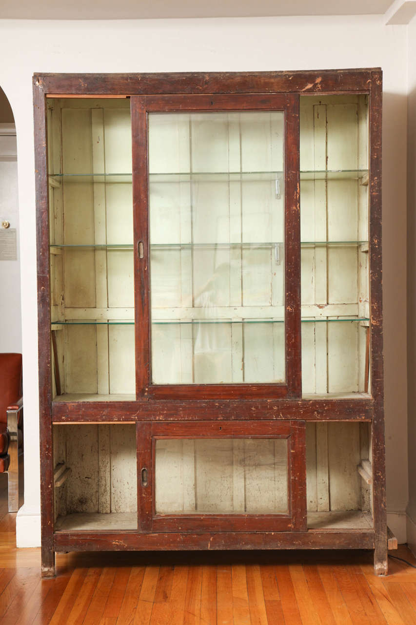 Glass-Front Indian Bookcase 1
