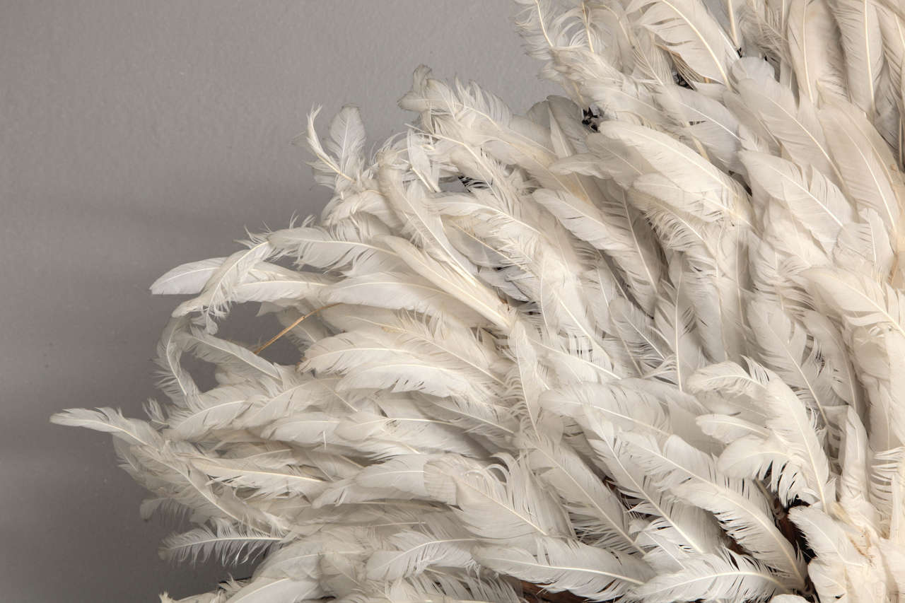 20th Century Decorative African Feather Headdress, JuJu Hat