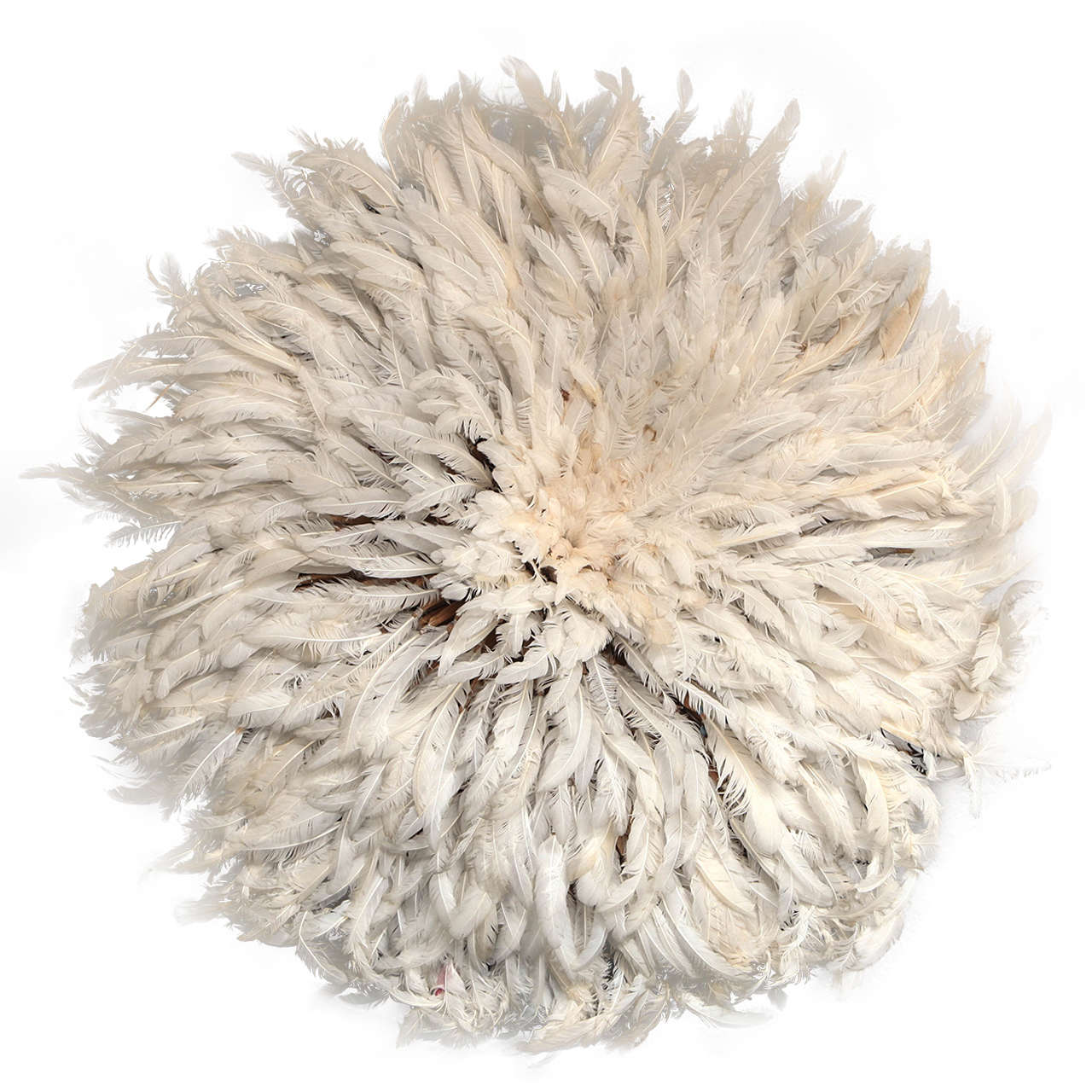 Decorative African Feather Headdress, JuJu Hat