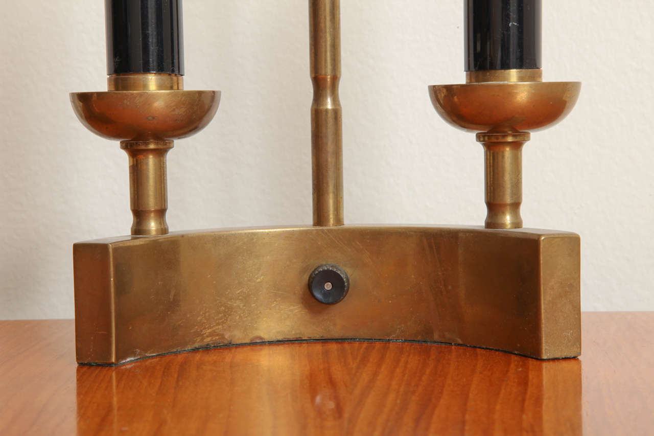 Pair of English Brass Table Lamps In Good Condition In Chicago, IL