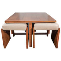 Mahogany Benches with Matching Table 12