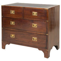 English Regency Style Campaign Chest of Drawers