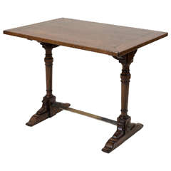 Late 19th Century English Oak Library Table