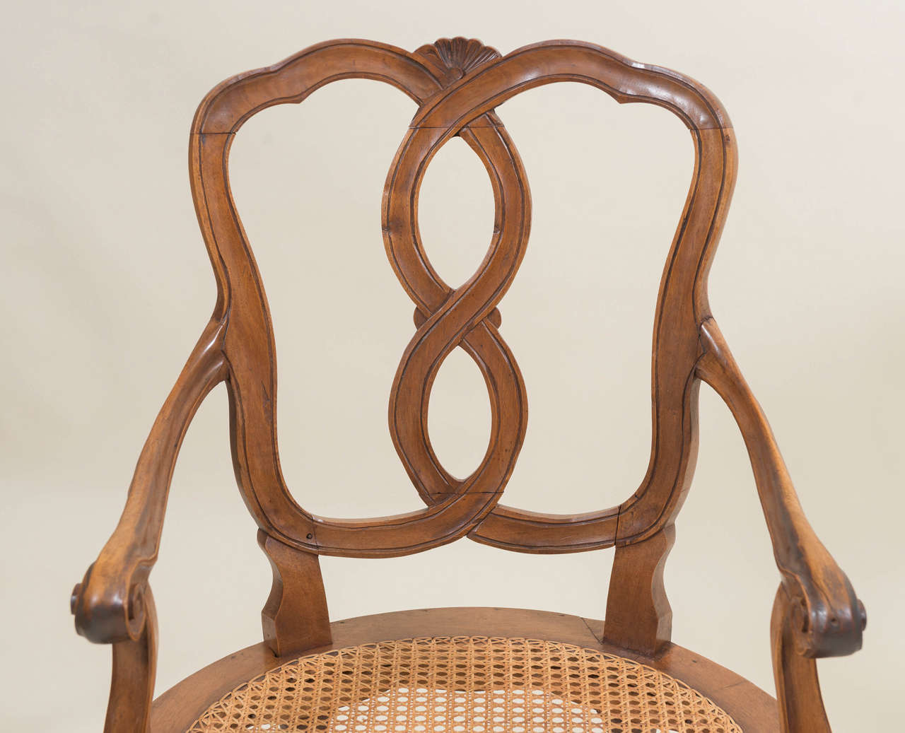 20th Century Pair of Italian Walnut Armchairs