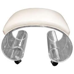 1970s Curved Lucite Stool 4