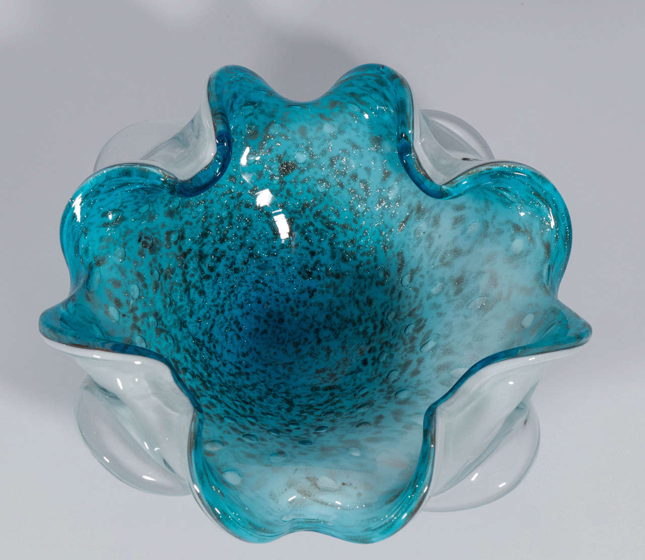 Blue Murano Glass Dish In Good Condition In New York, NY