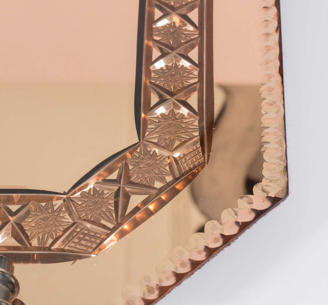 Mid-20th Century Rose Gold Mirrored Tray