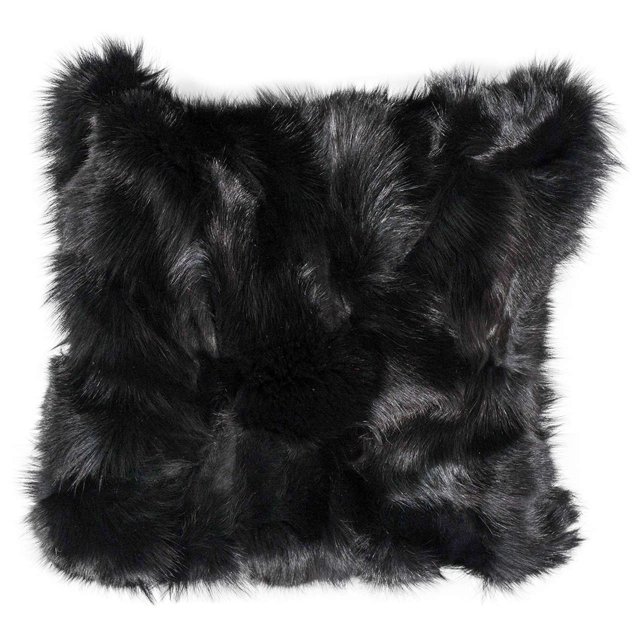 Custom Double Sided Genuine Black Fox Pillow