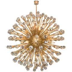 Huge Brass Sputnik with Murano Glass Spheres 12