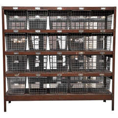 Natatorium shelf with baskets