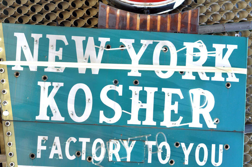 Sign from New York Kosher Sausage Shop 2