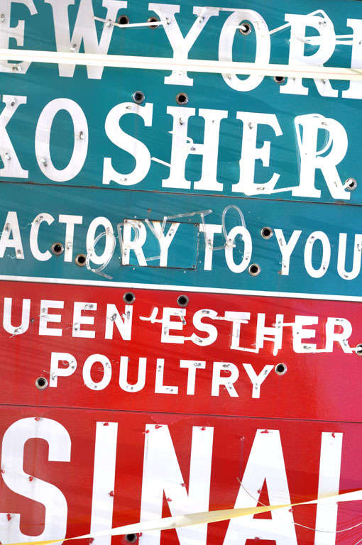 Sign from New York Kosher Sausage Shop 3