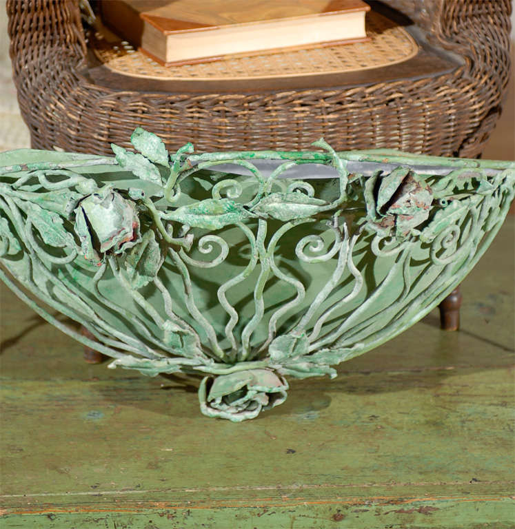 20th Century French Tin Planter For Sale 1
