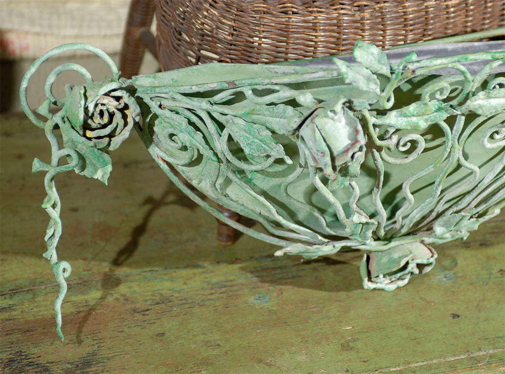 20th Century French Tin Planter For Sale 4