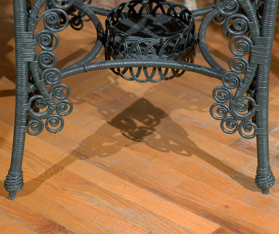 Late 19th C. American Victorian Wicker Table 3