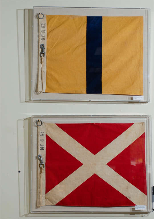 20th Century Set of 5 U.S. Naval Flags at 1stdibs