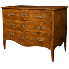 French Walnut Commode with serpentine front