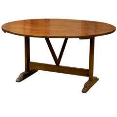 French Fruitwood and oak Vandage Table