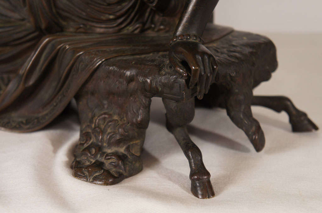 Cast Classical Bronze of a Greek or Roman Female Figure For Sale