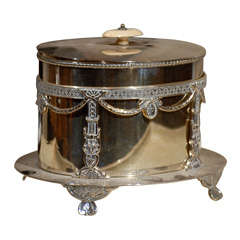 Silver Plate Biscuit Barrel