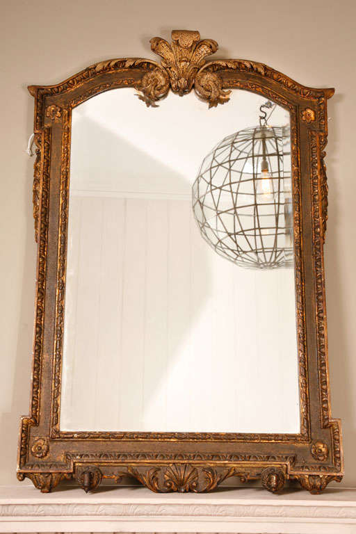 A Carved Gilt Wood and Gesso Pier Mirror