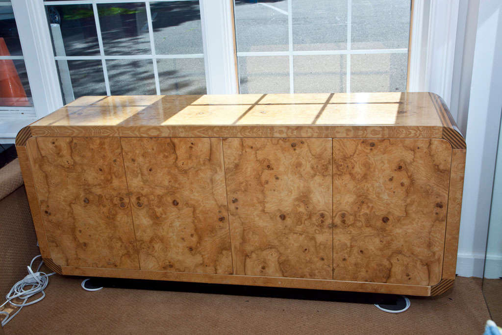 Bookmatched Burlwood Credenza