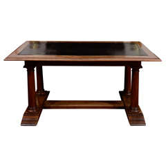 Neoclassical Revival Walnut Writing Table, England, Late 19th C.