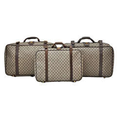 Trio of Vintage Gucci Suitcases
