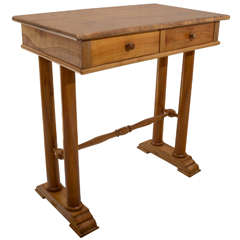 Antique Biedermeier 2 Drawer  Fruitwood Dressing Table
