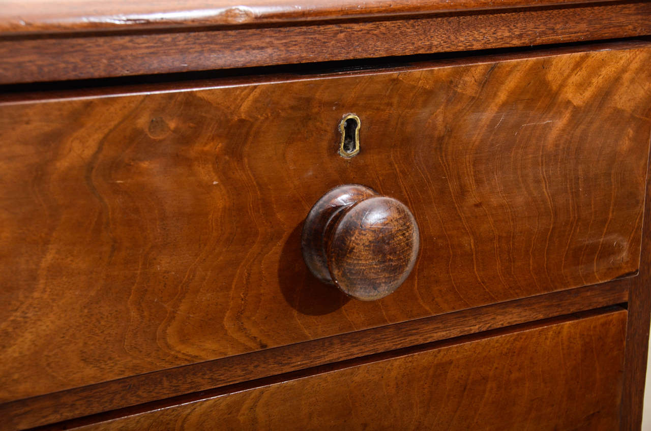 Victorian English Mahogany 19th Cent. Chest Of Drawers