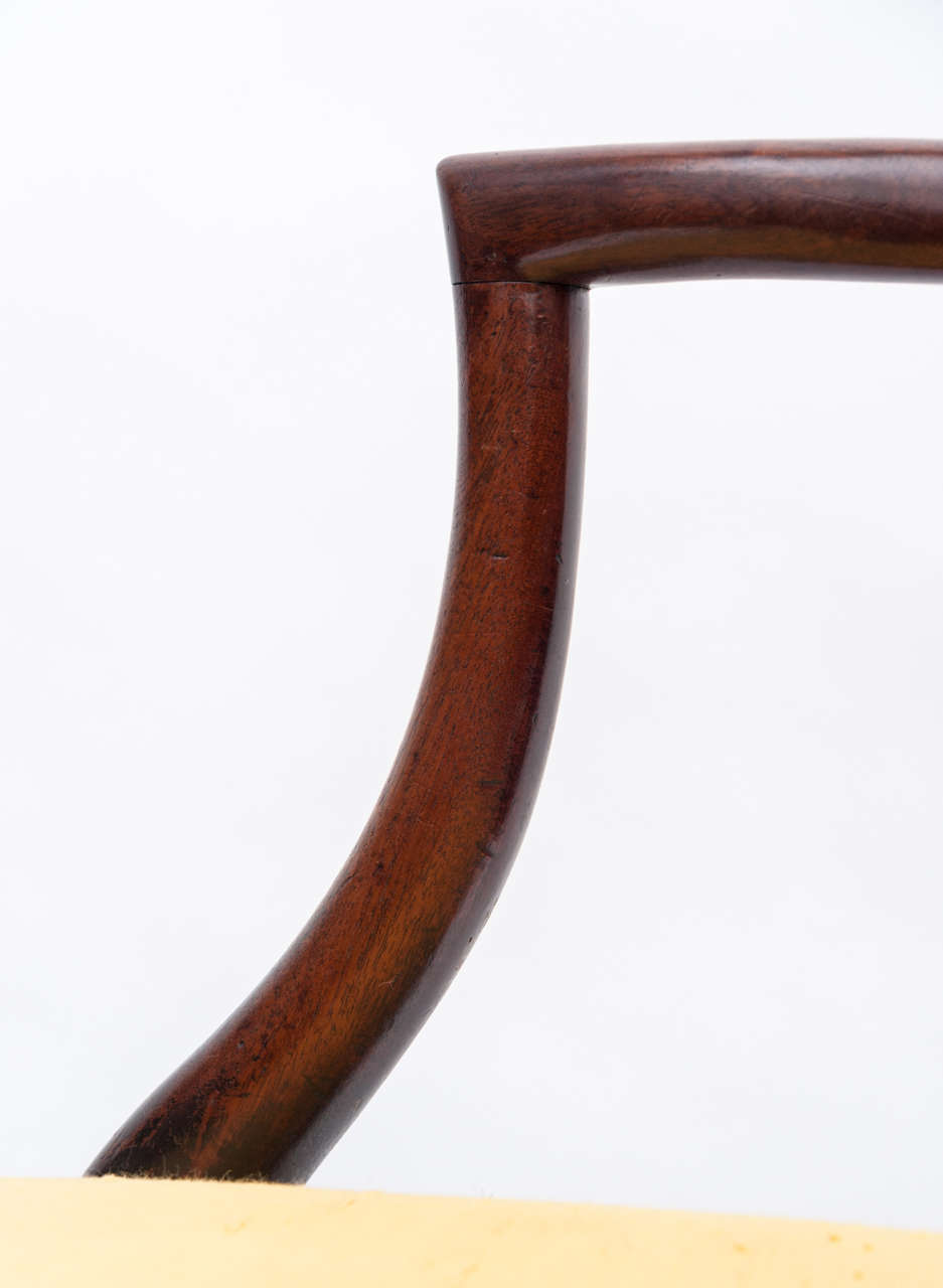 English Georgian Mahogany Chippendale Elbow Chair