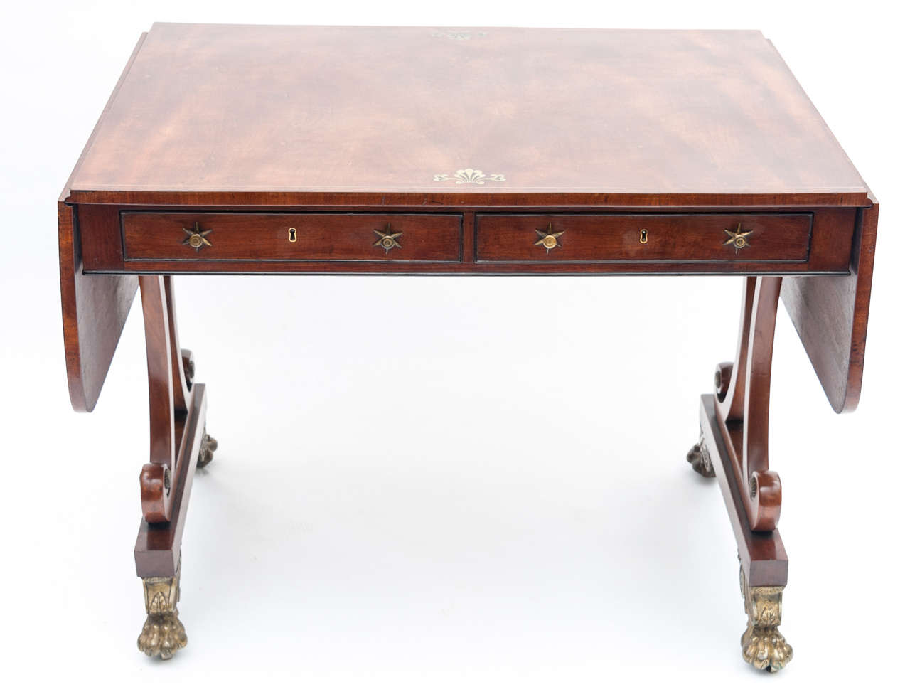 Regency Mahogany,  Brass Inlaid, Sofa Table