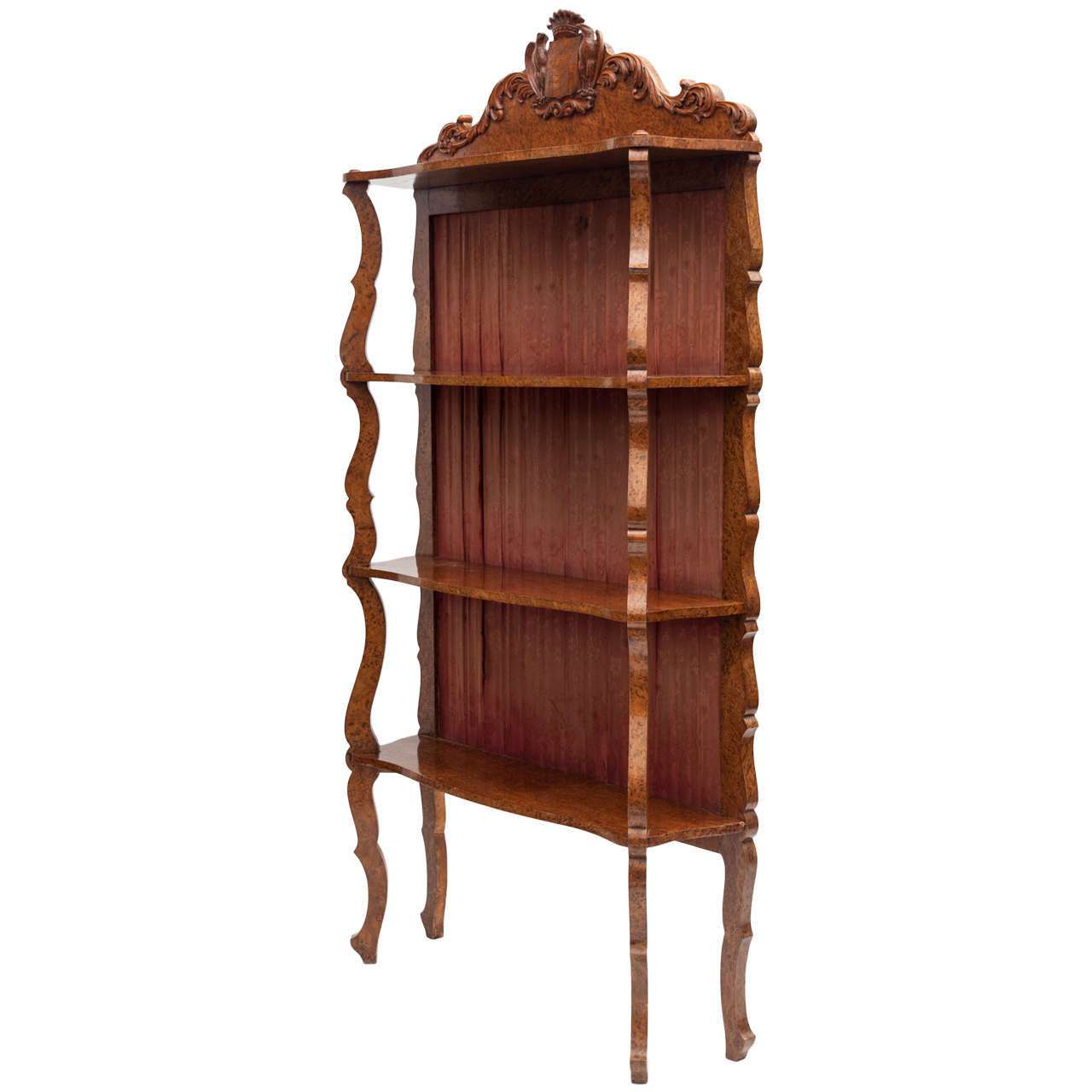 Mid C19th Amboyna Etagere / Standing Shelves For Sale at 1stdibs