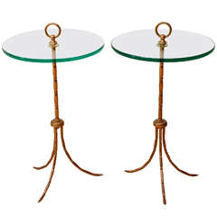 Pair 1940's French Martini Tables