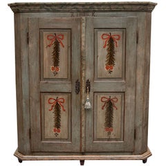 Antique Painted Pine Armoire