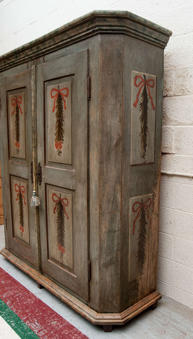 Painted Pine Armoire at 1stDibs
