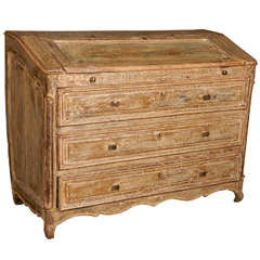 18th Century Chest of Drawers with Folding Desk Top