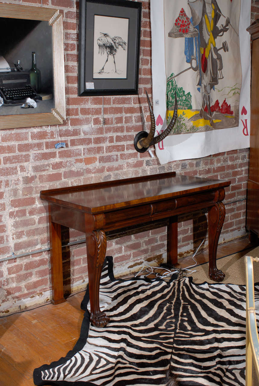 Regency Console Table of Mahogany