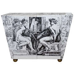Neoclassical Decoupage Cabinet