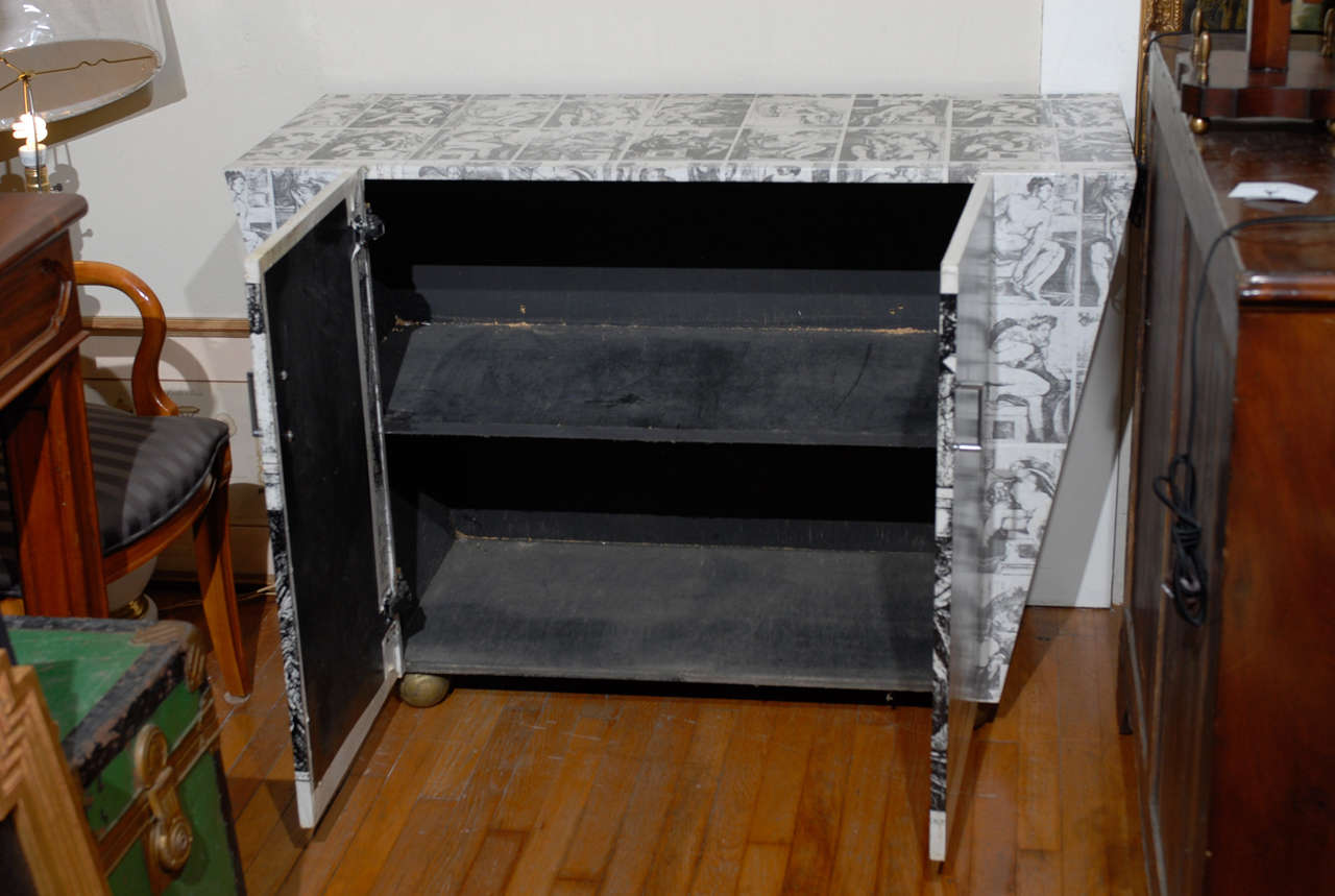 Neoclassical Decoupage Cabinet In Good Condition In Atlanta, GA